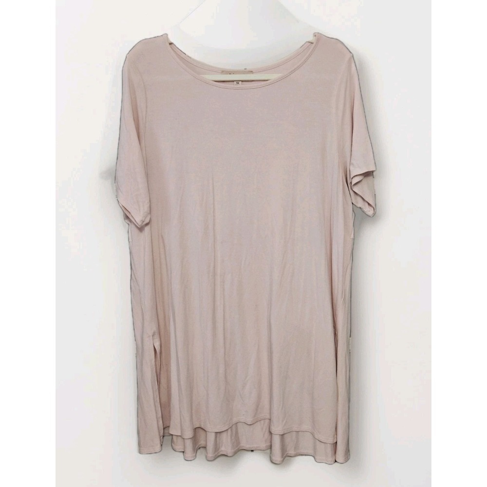 Philosophy 1X Baby Pink Tunic Top‎ 23" P2P Women  #304